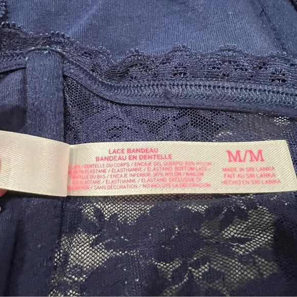 Victoria’s Secret Pink size Medium lace bandeau bralette blue - Picture 7 of 8